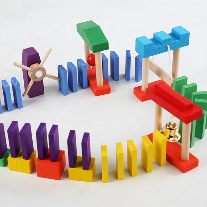 Montessori Houten Domino Stenen – Educatief Speelgoed Kind 4+