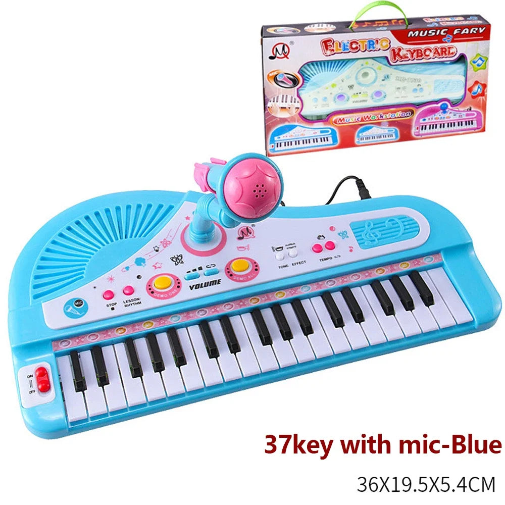 Kinder Keyboard Piano – 37-Toetsen Elektronisch Muziekspeelgoed (3-6 jaar)