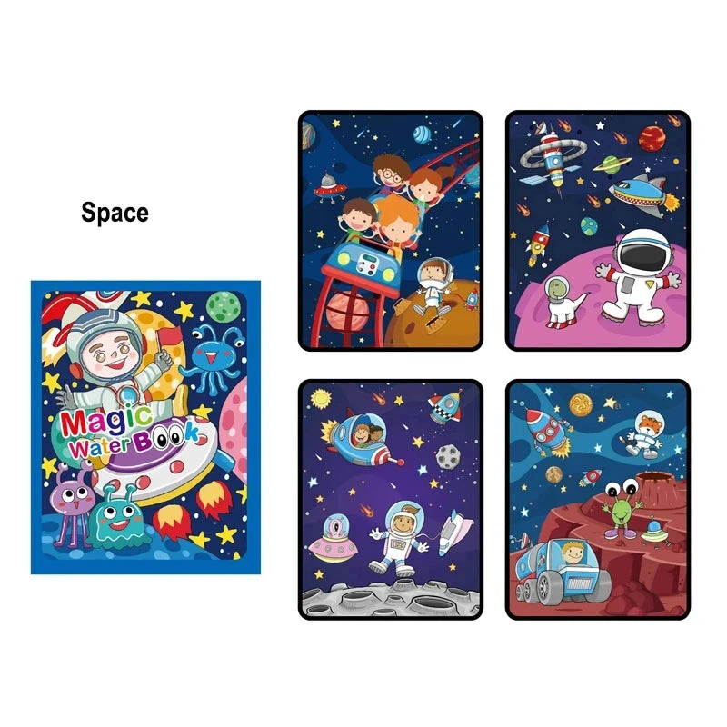 Magic Water Schilderboek – Herbruikbaar Kleurplezier voor Kinderen 0-6