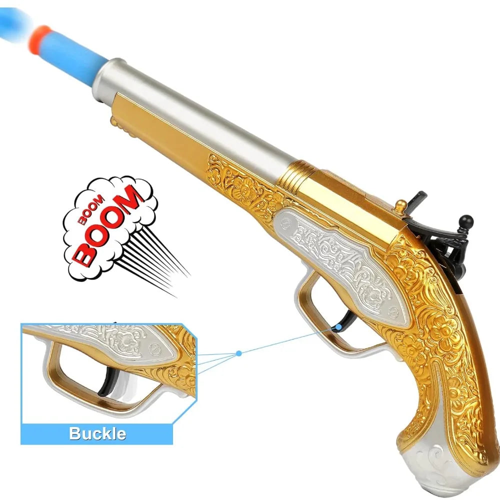 Gouden Piraat Speelgoedpistool met Zachte Kogels (6+)