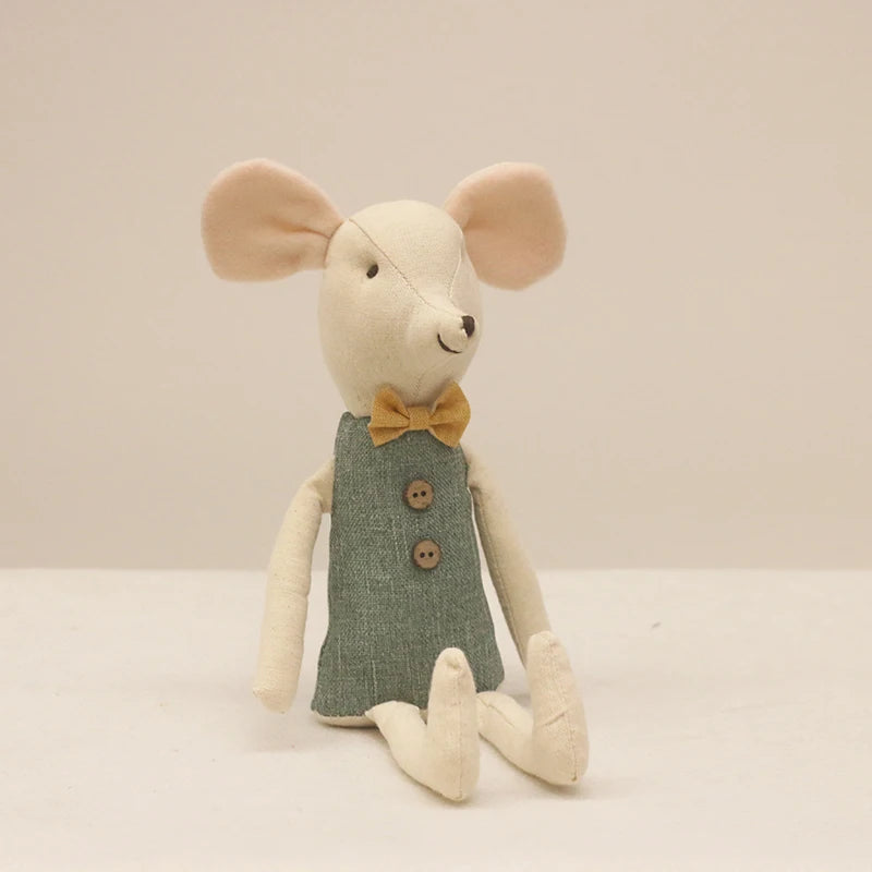 Schattige Knuffel Muis Familie – Pluche Poppen voor Poppenhuis 3+