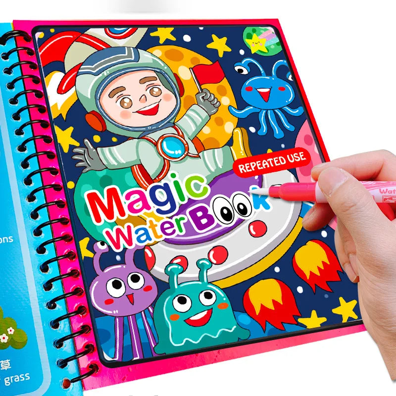 Magic Water Schilderboek – Herbruikbaar Kleurplezier voor Kinderen 0-6
