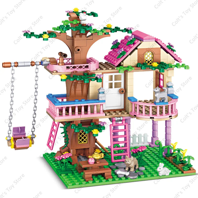 Boomhut Villa Kasteel Bouwset – 504-delig Speelgoed voor Meisjes (6+)