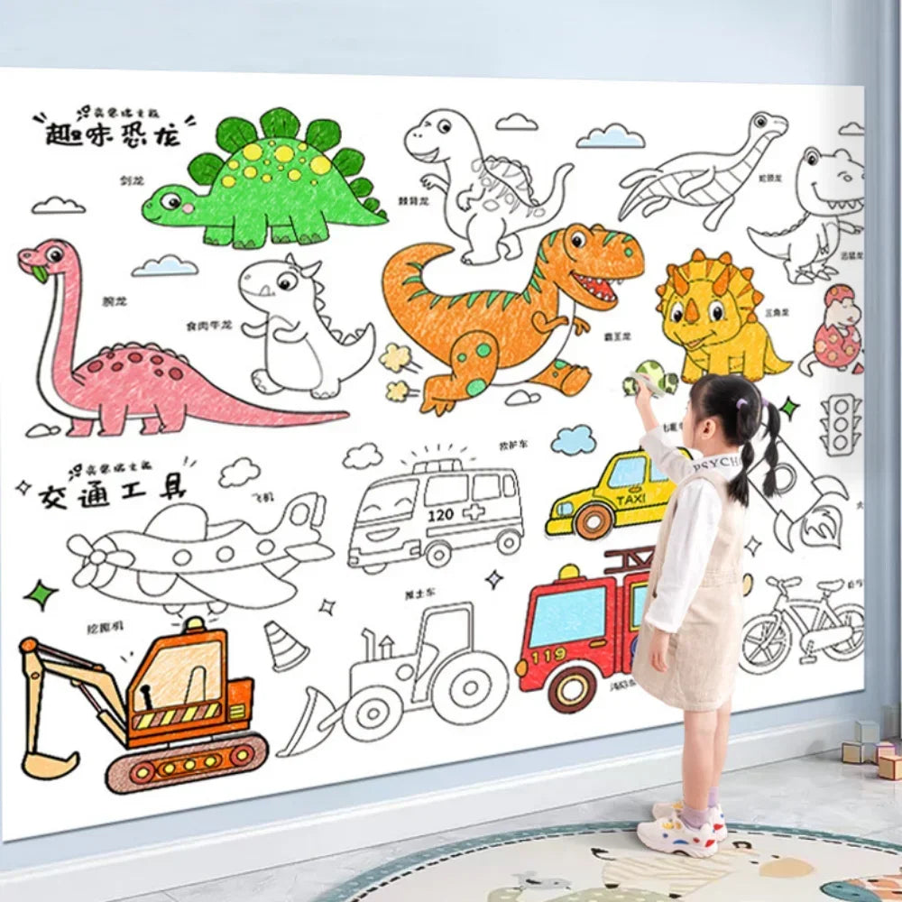 Tekenrol Kinderen 3m – Graffiti DIY Knutselset met Stickers
