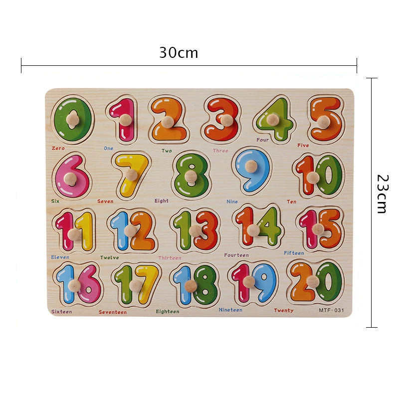 Montessori Houten Puzzel voor Baby’s – Peg Speelgoed (1-3 jaar)
