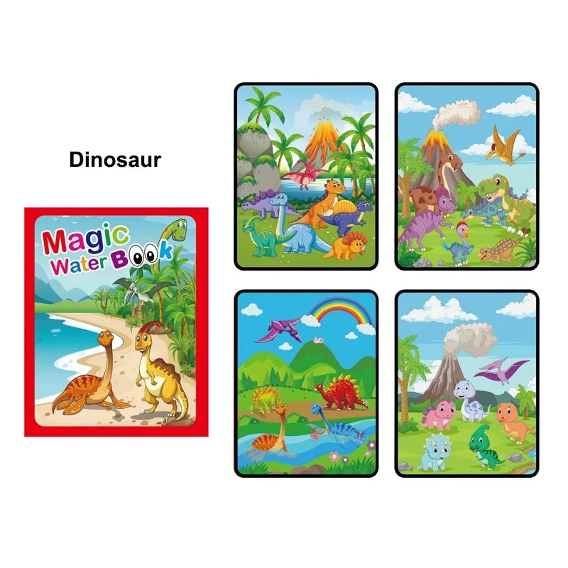 Magic Water Schilderboek – Herbruikbaar Kleurplezier voor Kinderen 0-6