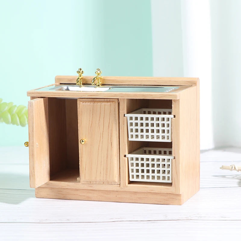 1:12 Miniatuur Poppenhuis Kast – Witte Keramische Meubelset