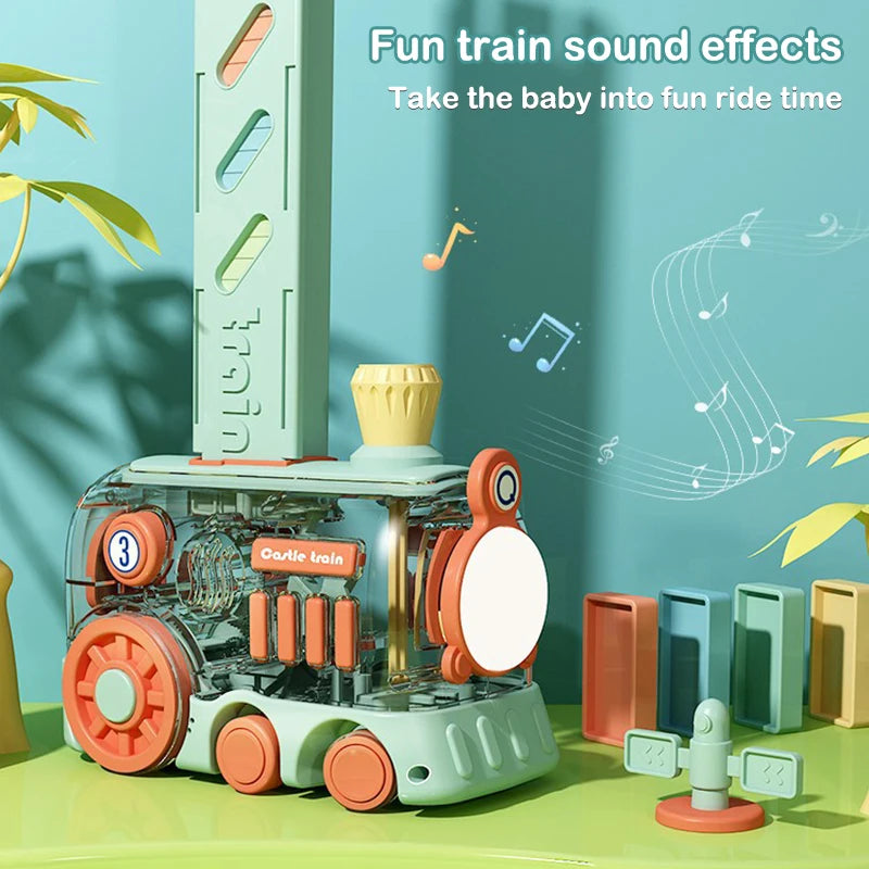 Elektrische Domino Trein voor Kinderen – Automatisch met Licht & Geluid