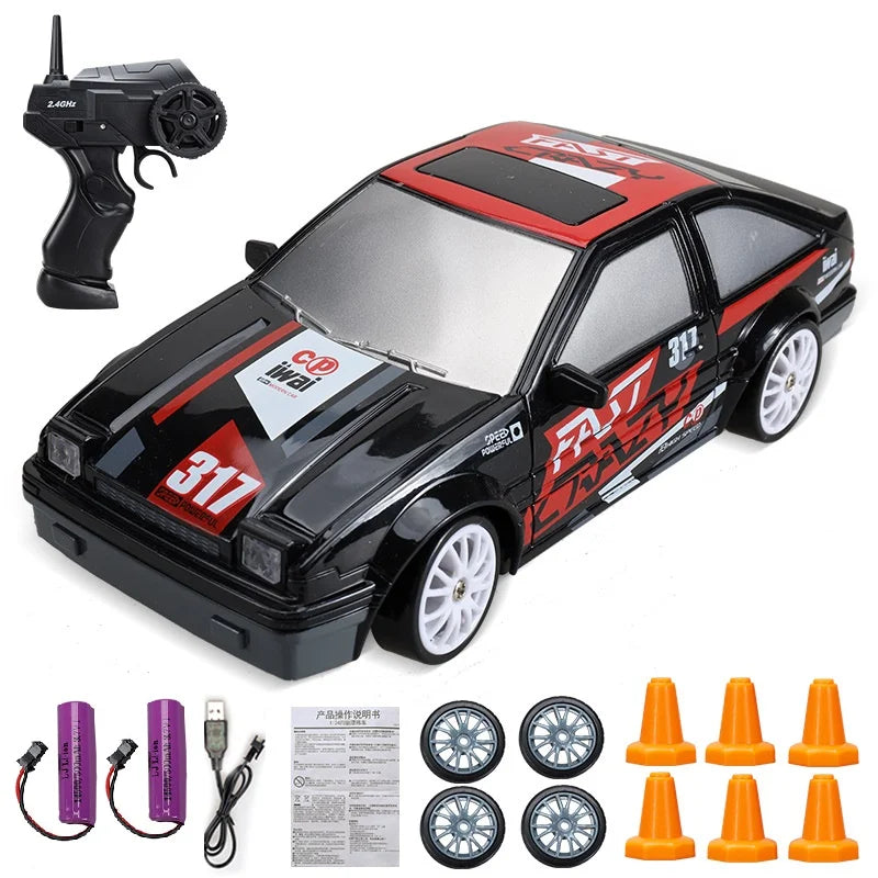 Mini RC Drift Auto – AE86 4WD Speelgoedracewagen met Afstandsbediening