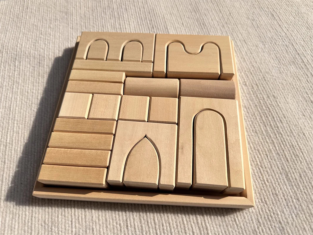 Grote Houten Regenboogblokken – Limoengroen | Montessori Blokken (4+)