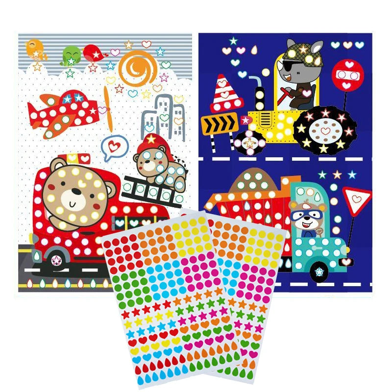 Dot Sticker Mozaïek Set – Creatief Plakplezier voor Kinderen 3-12 Jaar