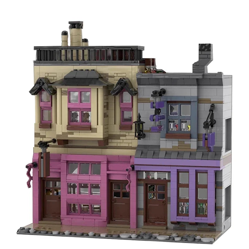 Diagon Alley Bouwset – Magisch Stadsgebouw Compatibel met LEGO
