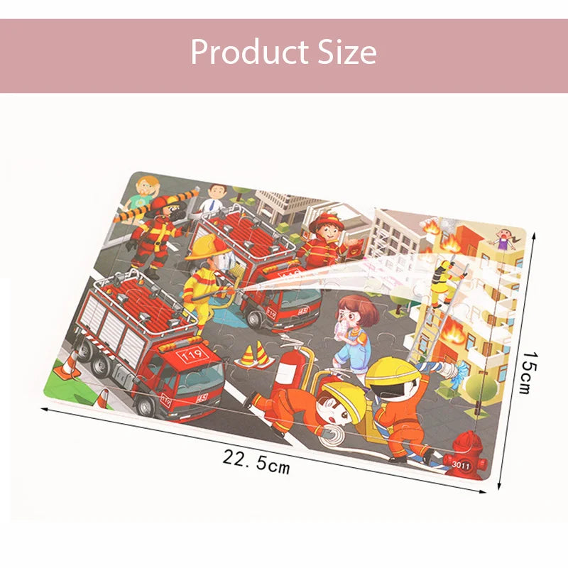 Montessori 3D Houten Puzzel – 30 Stuks Dierenbouwspel (3-6 jaar)