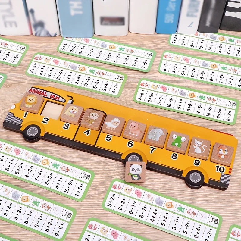Montessori Houten Dieren Puzzel – Educatief Speelgoed Bus (2-6 jaar)v