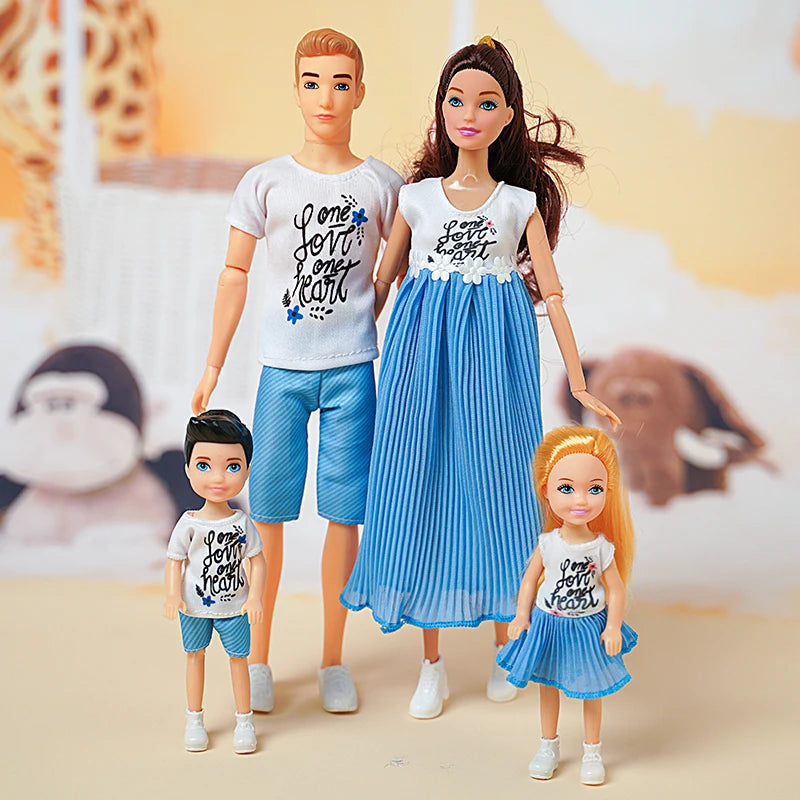 Barbie Familiepop Set – 4-delige Speelset voor Fantasierijk Spel