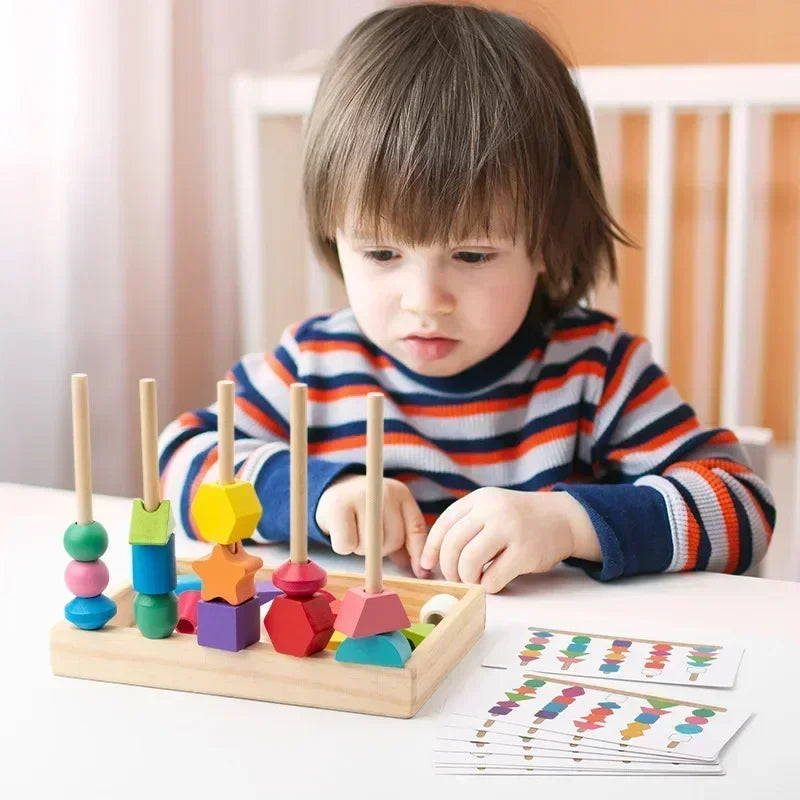 Montessori Houten Vorm- & Kleurenpuzzel – Educatief Speelgoed (3+)