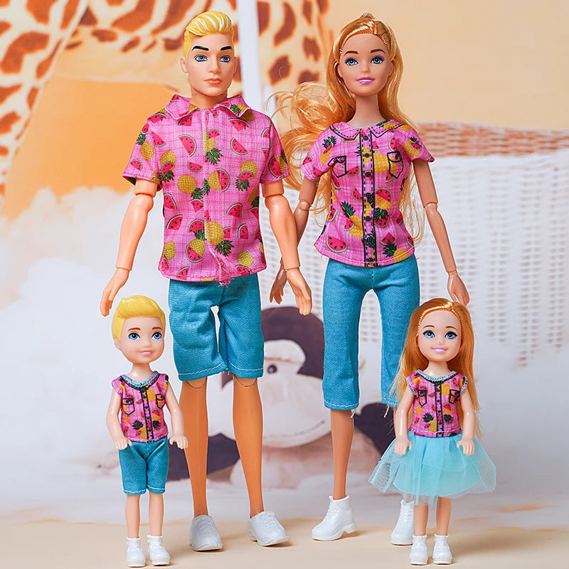 Barbie Familiepop Set – 4-delige Speelset voor Fantasierijk Spel
