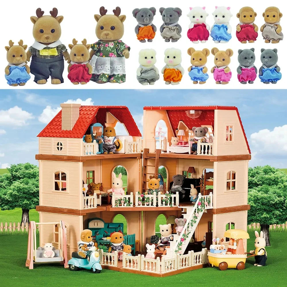 Bosfamilie Poppenhuis Keuken – 1:12 Miniatuurhuis met Meubels
