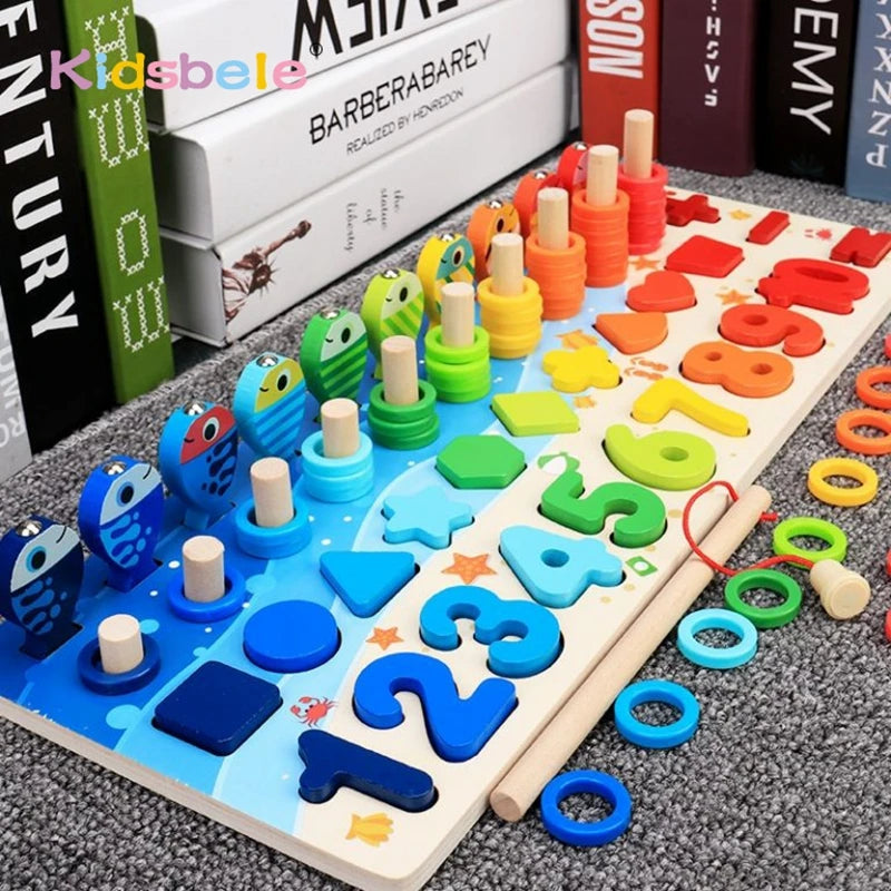 Montessori Wiskundespeelgoed – Magnetisch Hout (3-12 jaar)